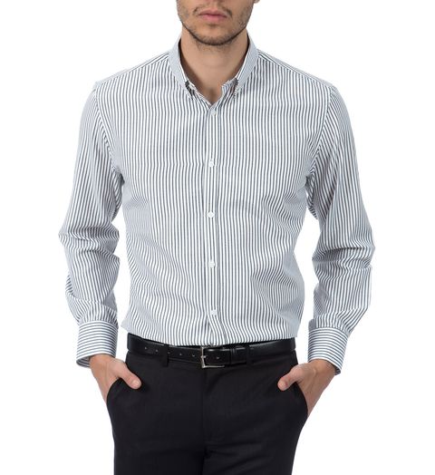 Camisa Social Masculina Slim Fio 80 Camisaria Colombo 