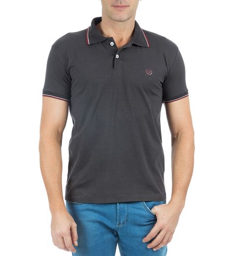 Camisa-Polo-Masculina-Estampada-Grafite-