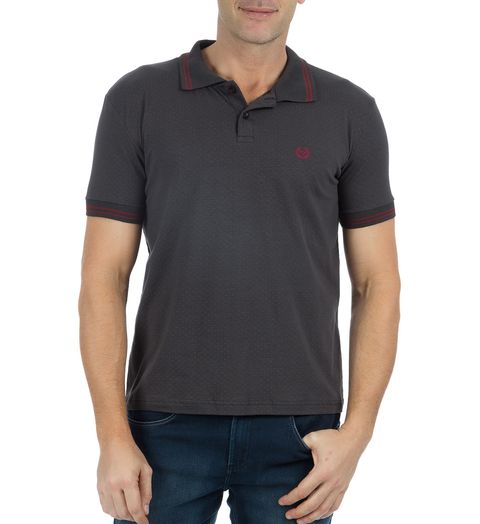 Camisa-Polo-Masculina-Estampada-Grafite-