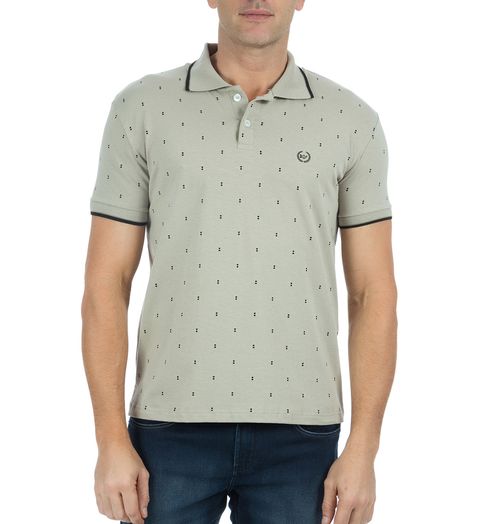 Camisa-Polo-Masculina-Estampada-Cinza-
