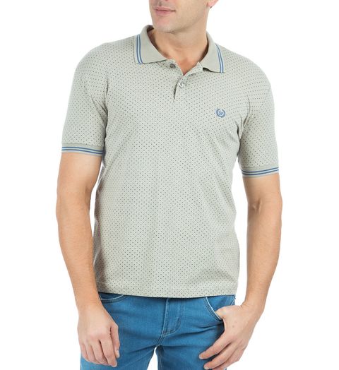 Camisa-Polo-Masculina-Estampada-Cinza-