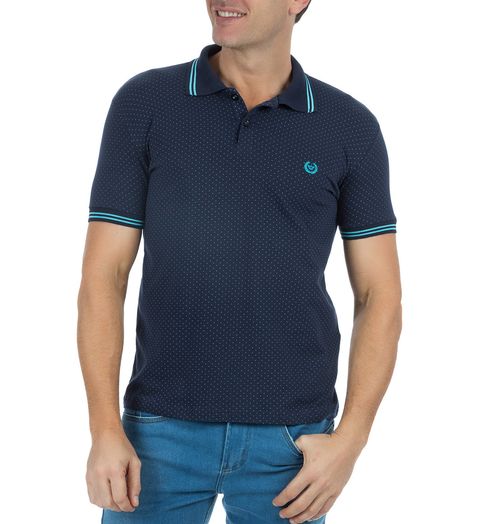 Camisa-Polo-Masculina-Estampada-Azul-