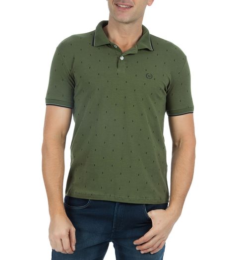 Camisa-Polo-Masculina-Estampada-Verde-