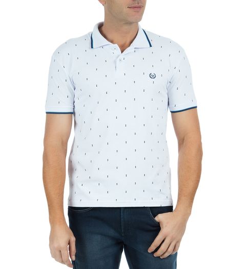 Camisa-Polo-Masculina-Estampada-Branca-