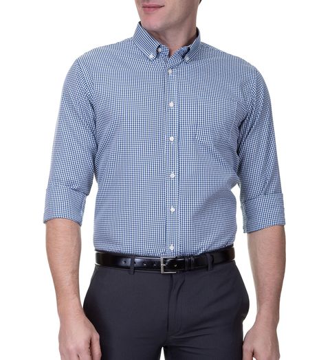 Camisa-Social-Masculina-Manga-Longa-Azul-Marinho-