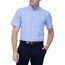 Camisa-Social-Masculina-Manga-Curta-Azul-