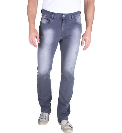 Calca-Jeans-Com-Lavagem-E-Puido-Elastano-Cinza