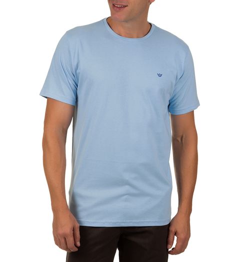 Camiseta-Masculina-Azul-Claro-Lisa