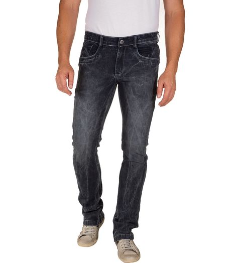 Calça Jeans Masculina Preta Texturizada Menor preço em Calça Jeans Masculina Preta Texturizada