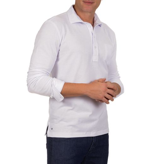 Camisa-Polo-Masculina-Branca-Lisa