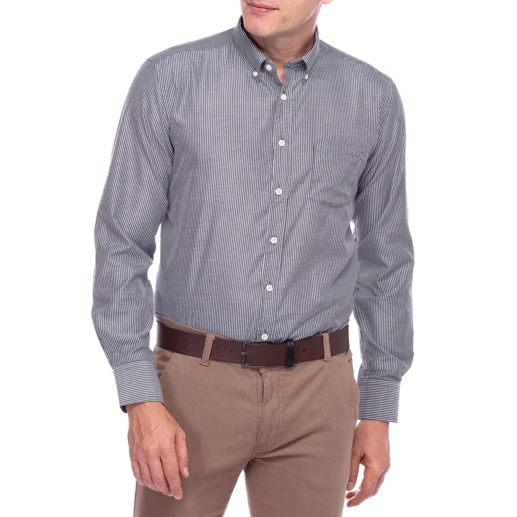 camisa social preta colombo