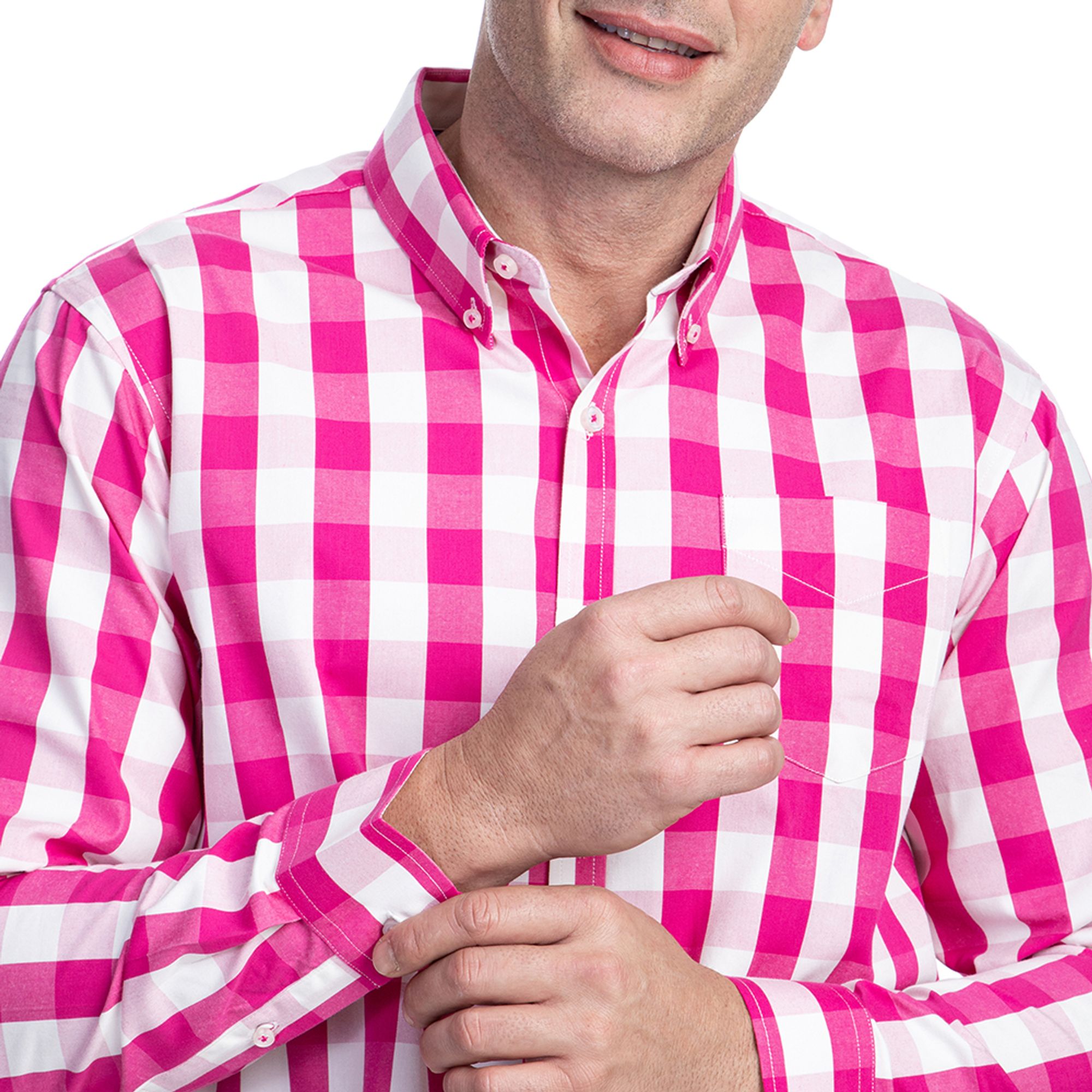 Camisa Xadrez Rosa