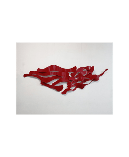 escultura de parede díptico ondas vermelhas | Camisaria Colombo