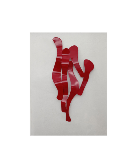 escultura de parede ondas vermelhas | Camisaria Colombo